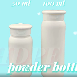 HDPE bottle for skincare powder formulas